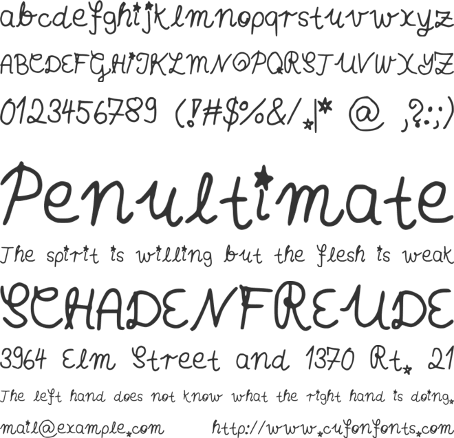 AnnasHandschrift font preview