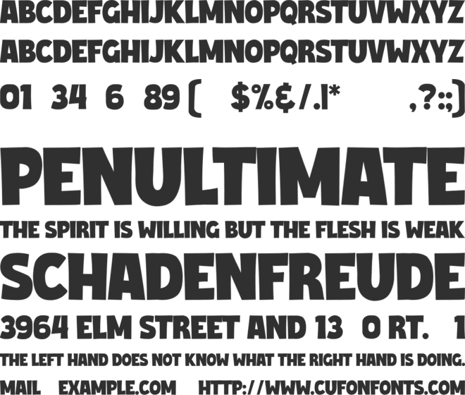 Mighty Sans font preview