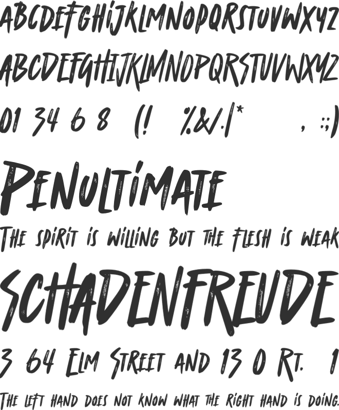 Fortieth font preview