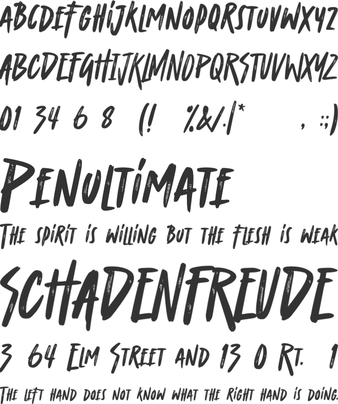 Fortieth font preview