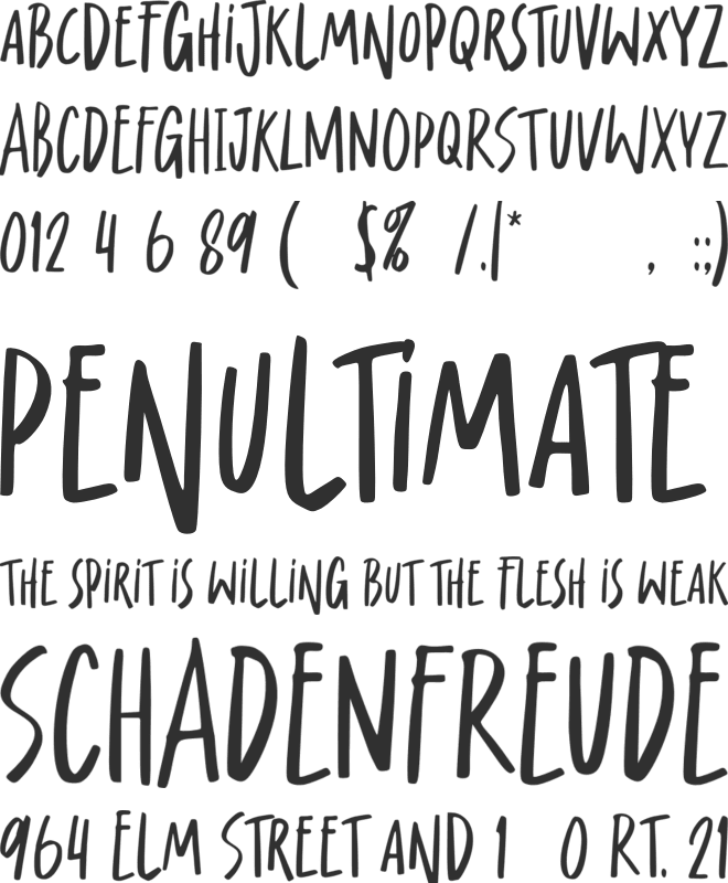 Thinkthin font preview