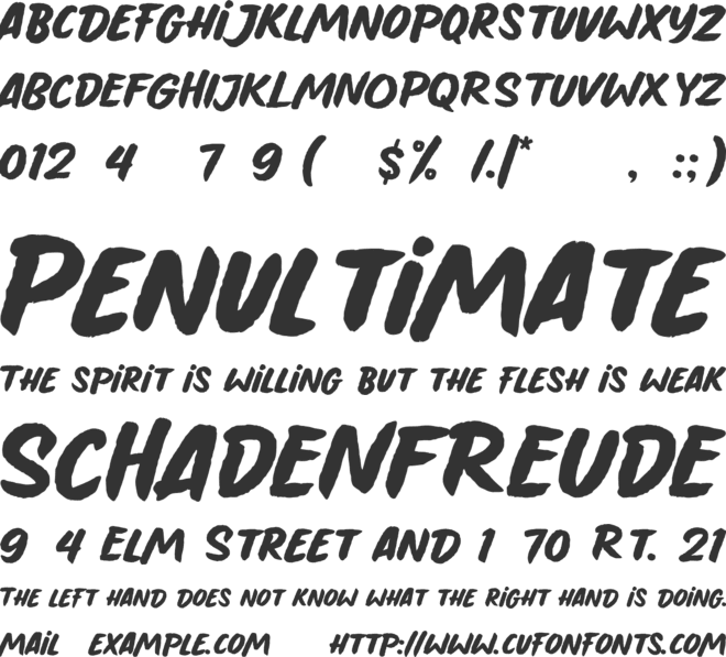 Bathroom Terror font preview