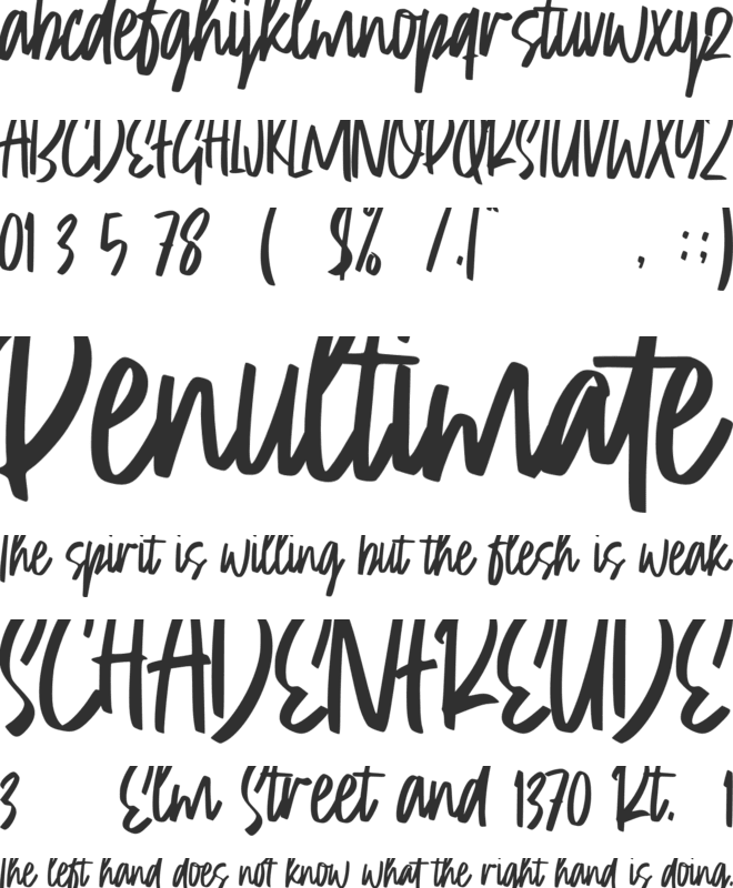 Cassella font preview