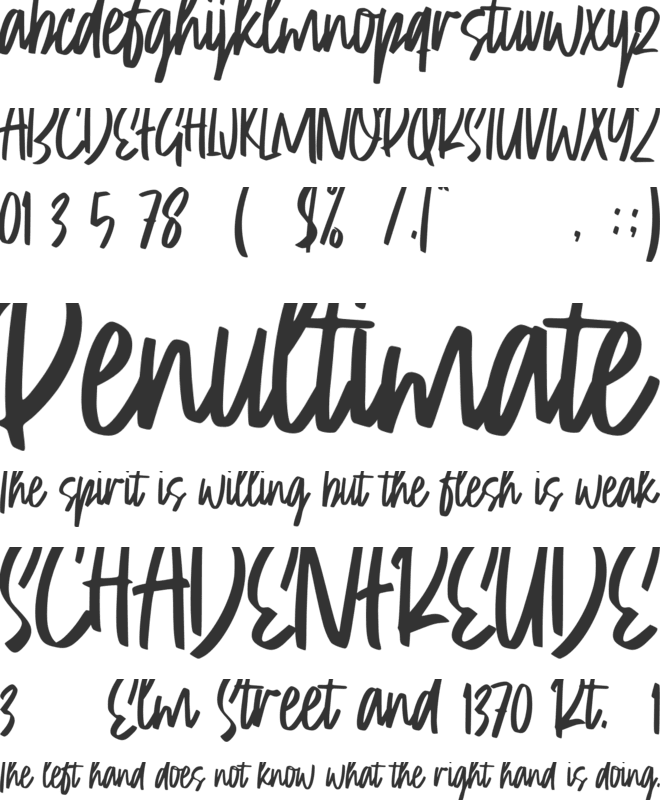 Cassella font preview