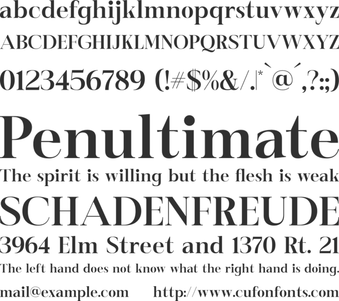 Trevino font preview