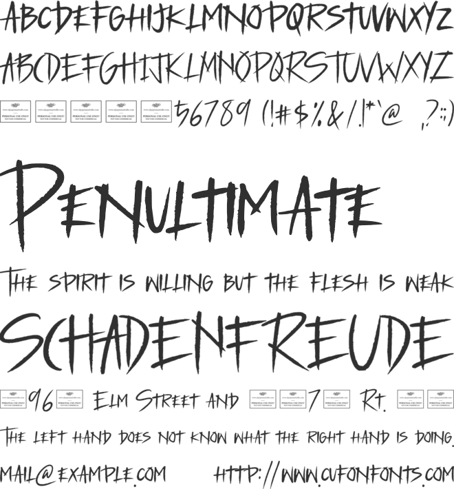 Scary Friday font preview