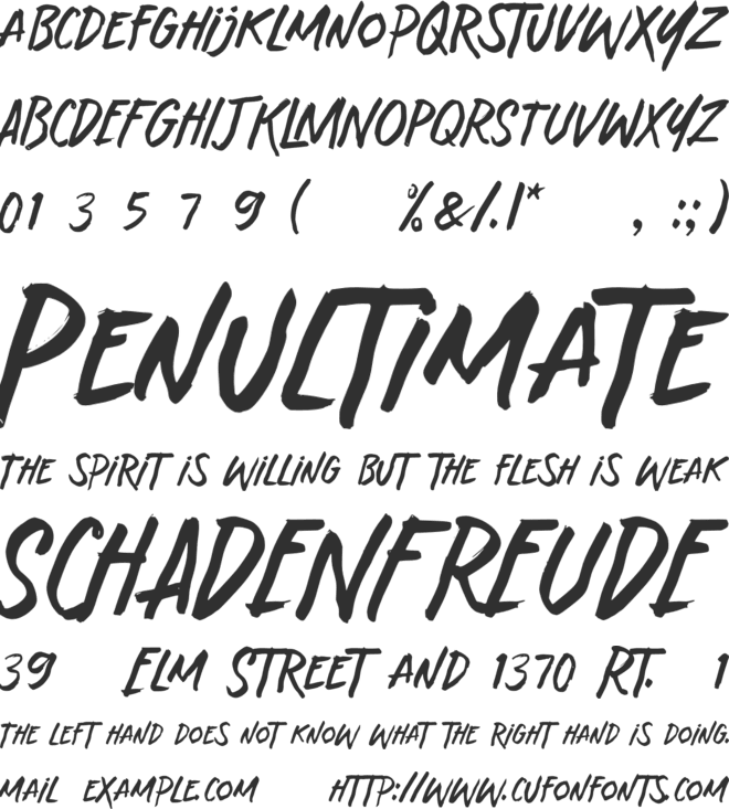 Brooster font preview