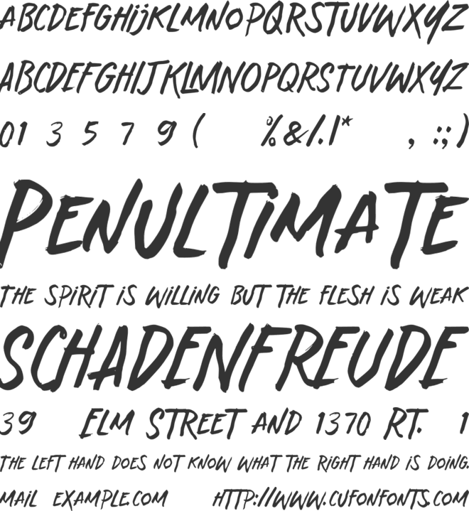 Brooster font preview