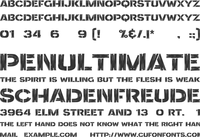 Rockin Stncl font preview