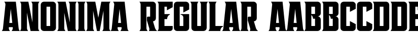 Anonima Regular font