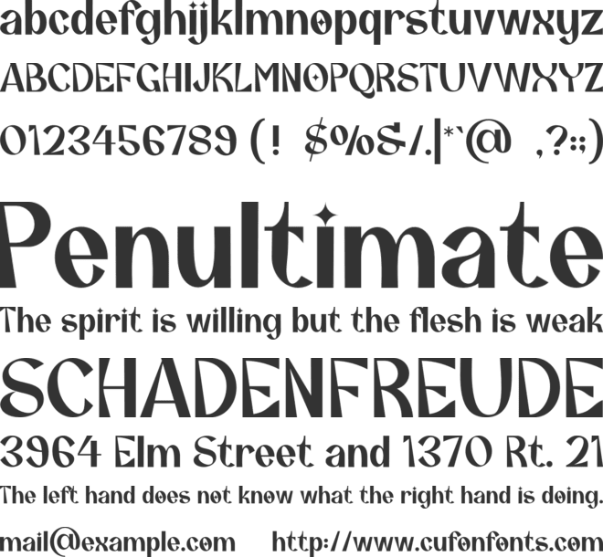 SANGE YASHA font preview