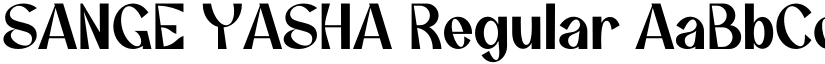 SANGE YASHA Regular font