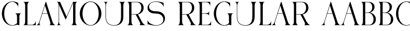 GLAMOURS Regular font