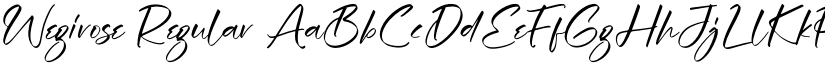 Wegirose Regular font