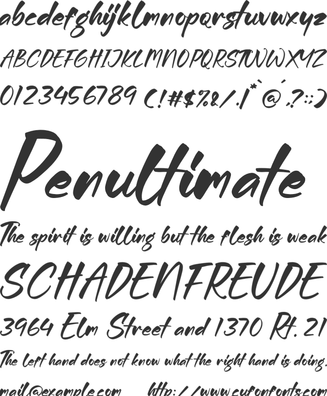 Jeenokyon font preview