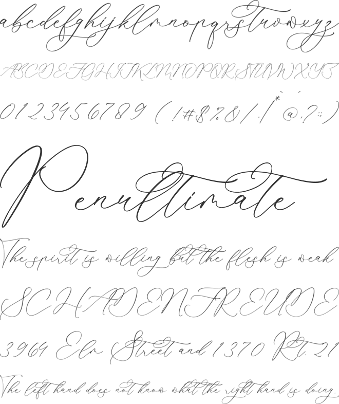 Lucimaretta font preview