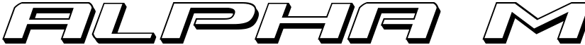Alpha Men 3D Italic Italic font