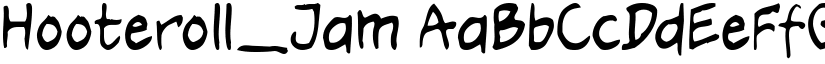 Hooteroll_Jam font