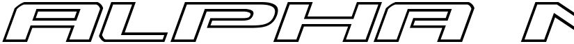 Alpha Men Outline Italic Outline Italic font