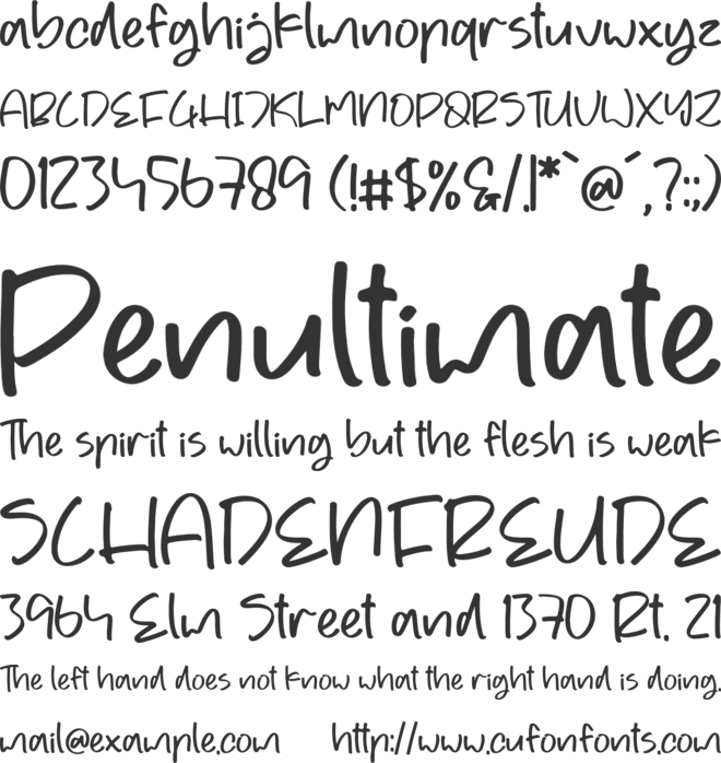 Banetty font preview