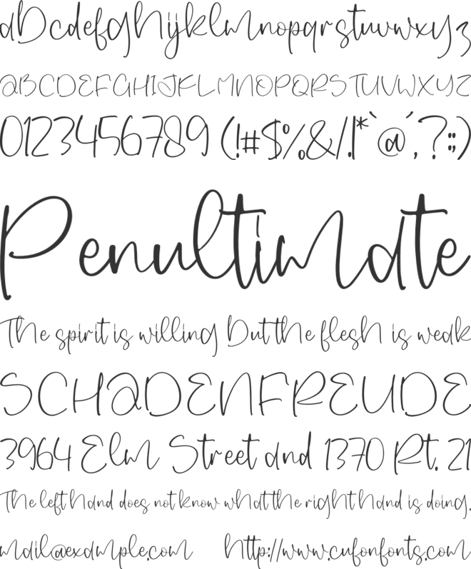 Carelyus font preview