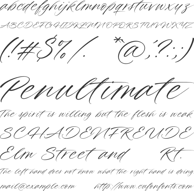 American Dreams font preview