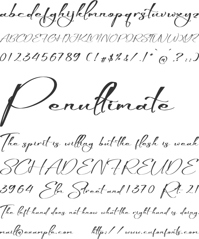 Seartlime font preview