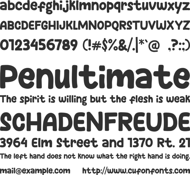 Spicy Soup font preview