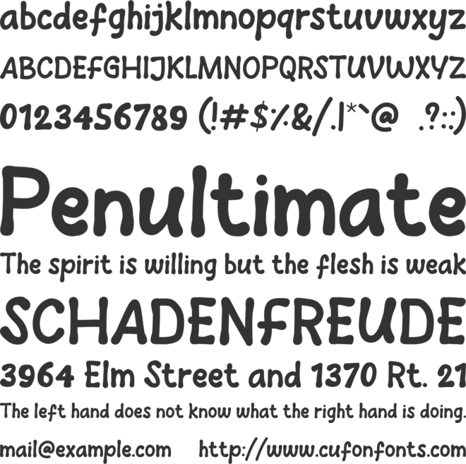 Spicy Rice font preview