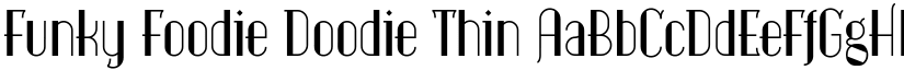Funky Foodie Doodie Thin font