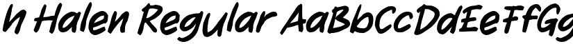 h Halen Regular font
