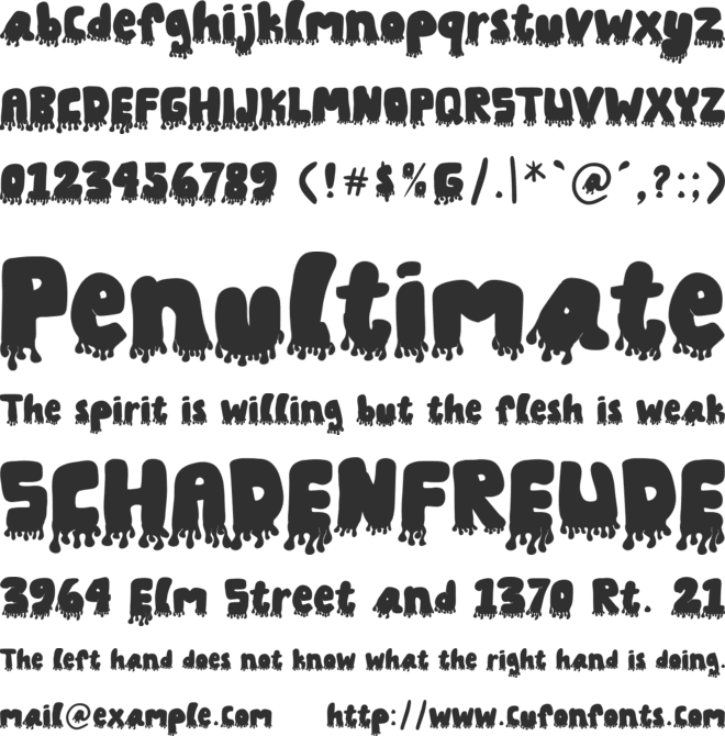 Curly Puth font preview