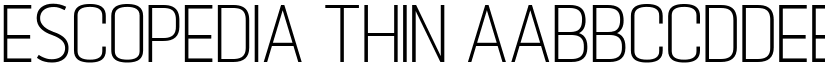 Escopedia Thin font