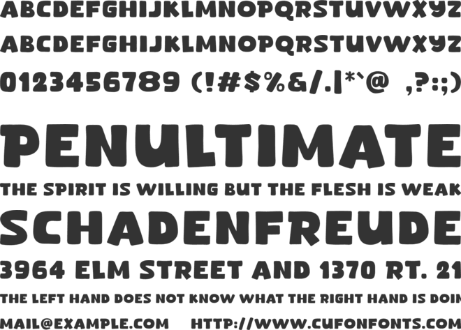 Spicy Curry font preview