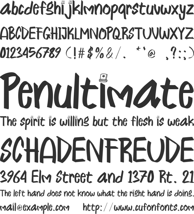 Trouble Fold - Personal Use font preview