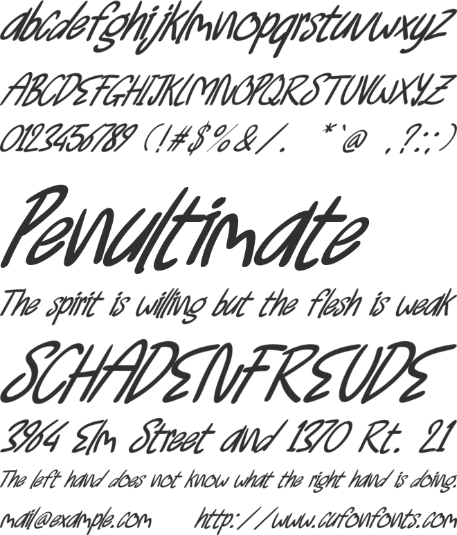 Peaceful - Personal Use font preview