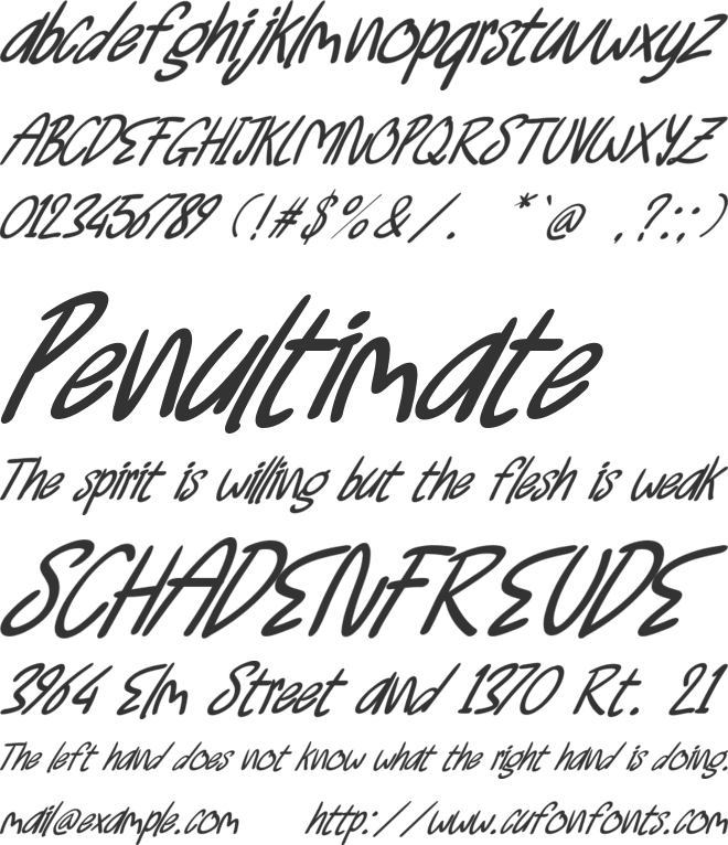 Peaceful - Personal Use font preview