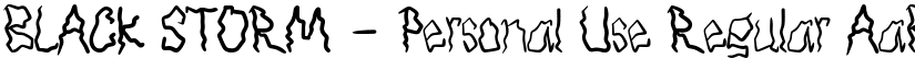 BLACK STORM - Personal Use Regular font