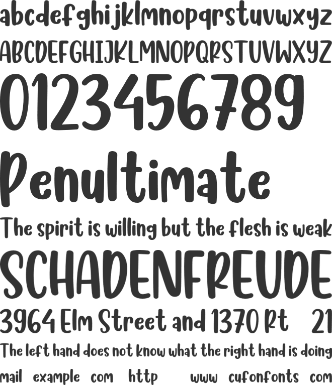 Bakery Holland font preview