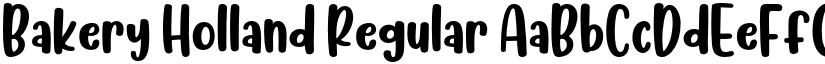 Bakery Holland Regular font