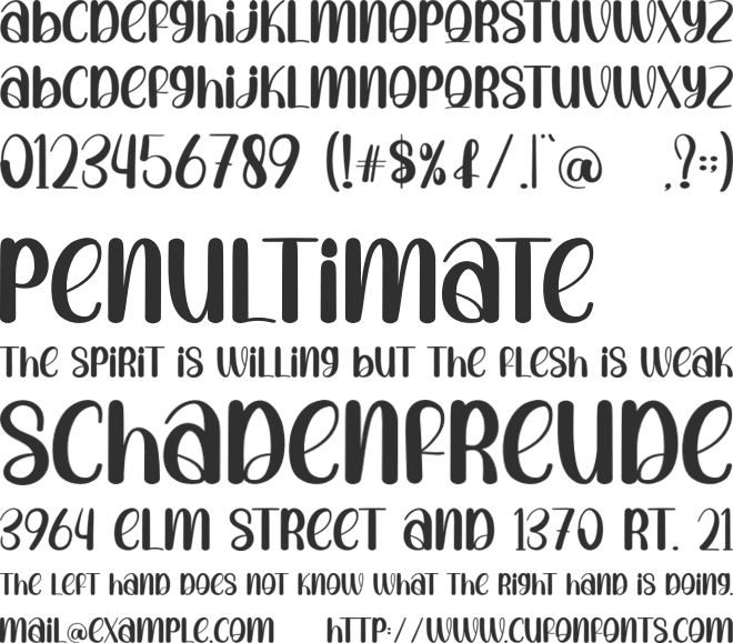 Embrace Family font preview