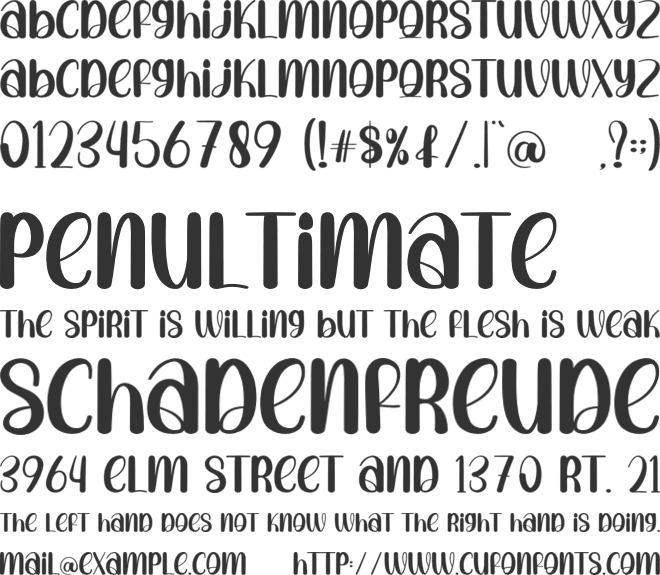 Embrace Family font preview
