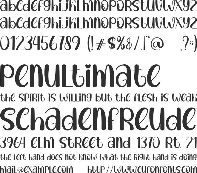 Snow Flower font preview