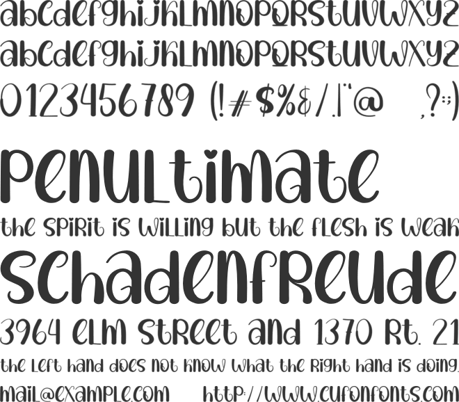 Snow Flower font preview