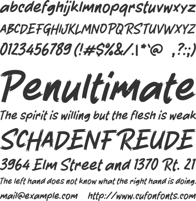 h Huft font preview