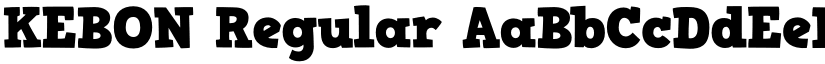 KEBON Regular font