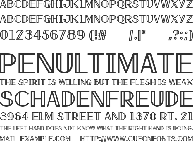 X Company font preview