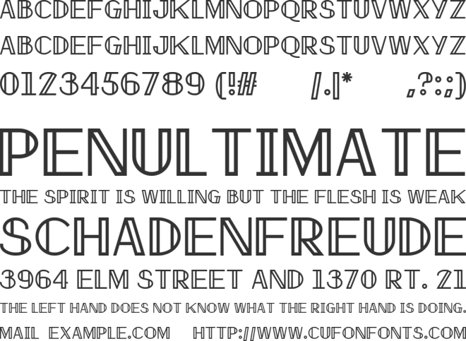 X Company font preview