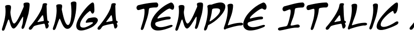 Manga Temple Italic font