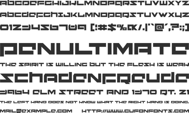 Ninjabot font preview